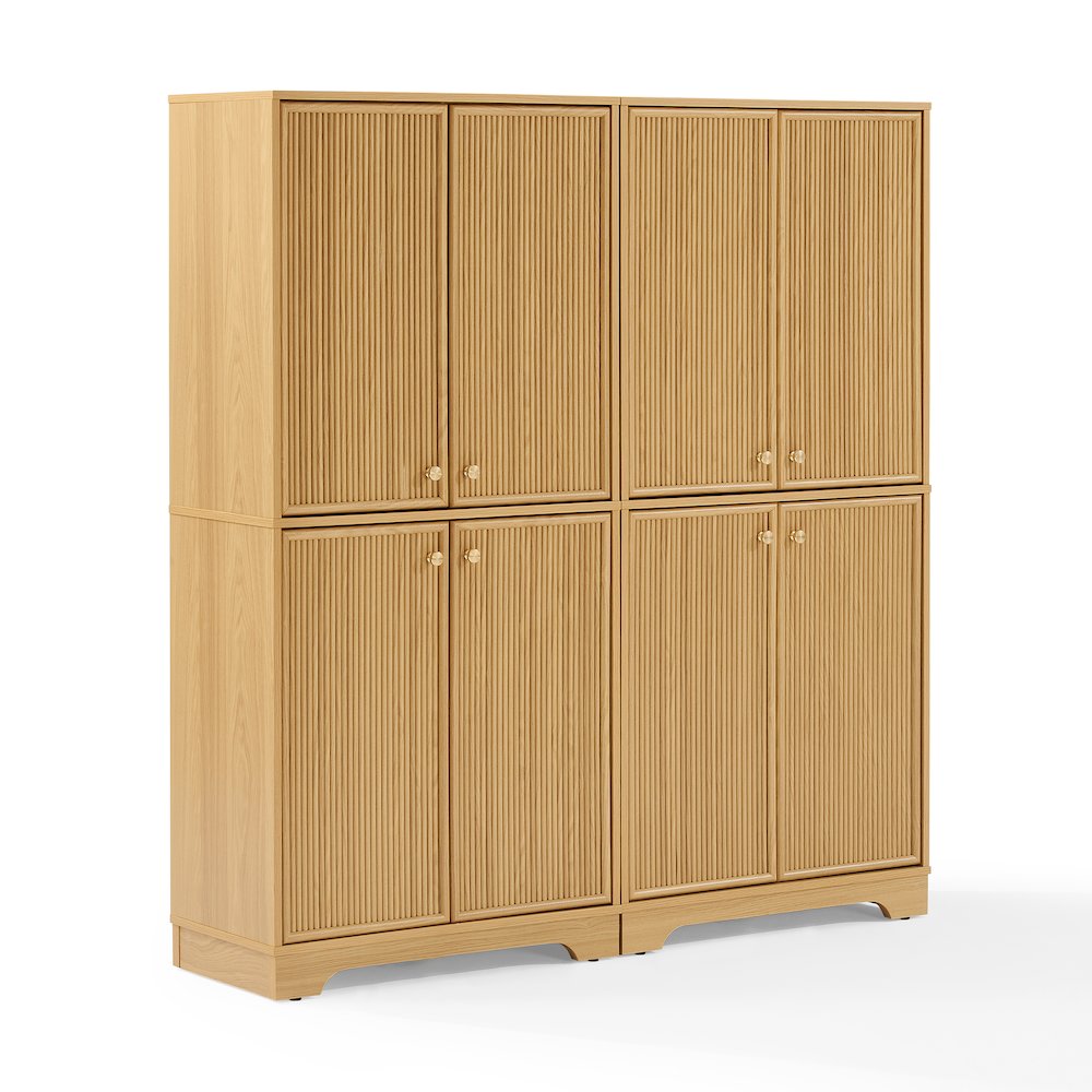 Naomi 2-Piece Kitchen Storage Pantry Set White Oak – 2 Pantries