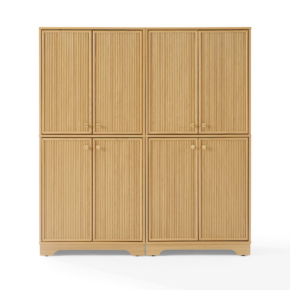 Naomi 2-Piece Kitchen Storage Pantry Set White Oak – 2 Pantries