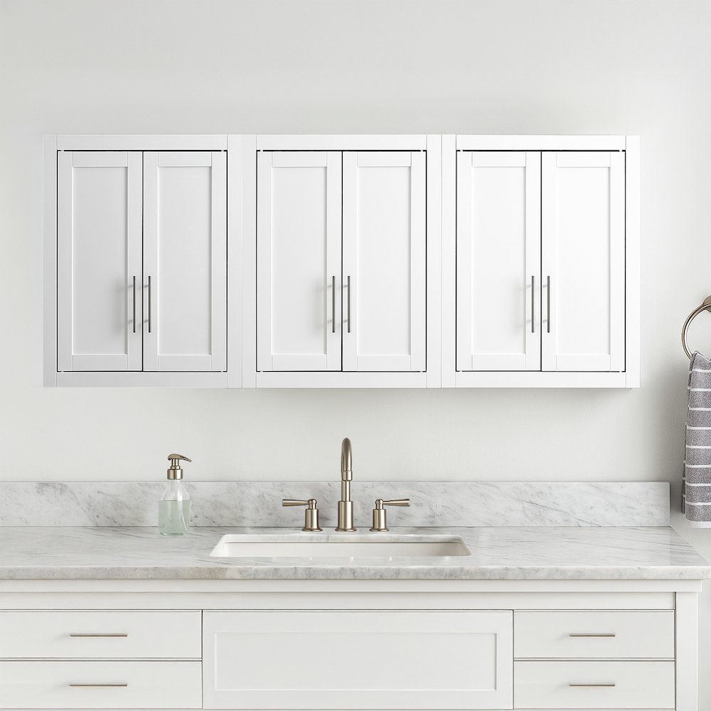 Savannah 3Pc Wall Storage Cabinet White – 3 Wall Cabinets