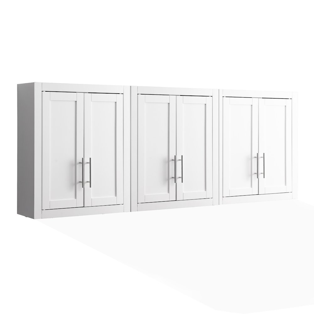 Savannah 3Pc Wall Storage Cabinet White – 3 Wall Cabinets