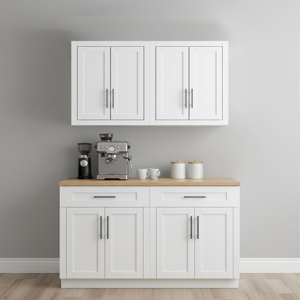 Savannah 2Pc Wall Kitchen Storage Cabinet White – 2 Wall Cabinets