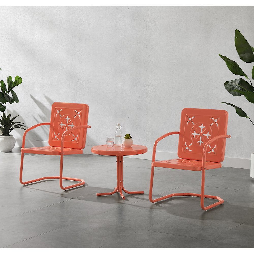 Azalea 3-Piece Retro Outdoor Chair Set