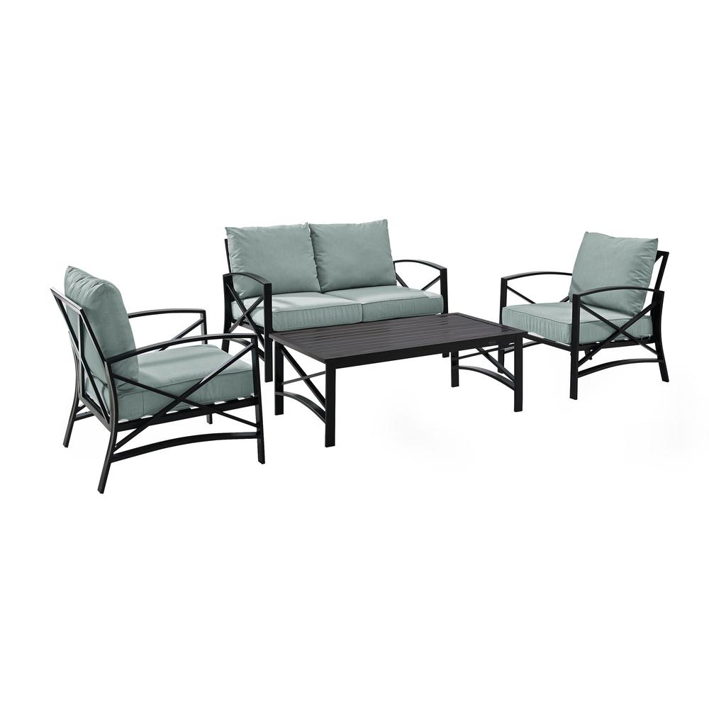 Kaplan 4Pc Outdoor Loveseat Patio Furniture Set