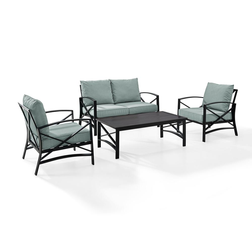 Kaplan 4Pc Outdoor Loveseat Patio Furniture Set
