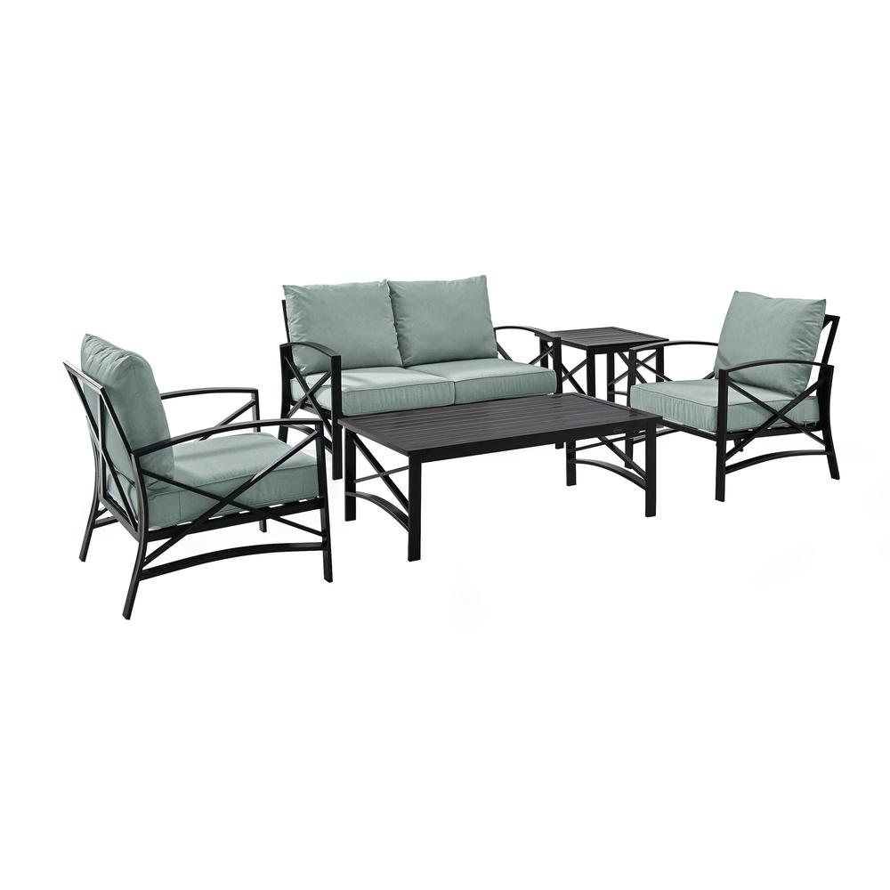 Kaplan 5Pc Outdoor Loveseat Patio Furniture Set