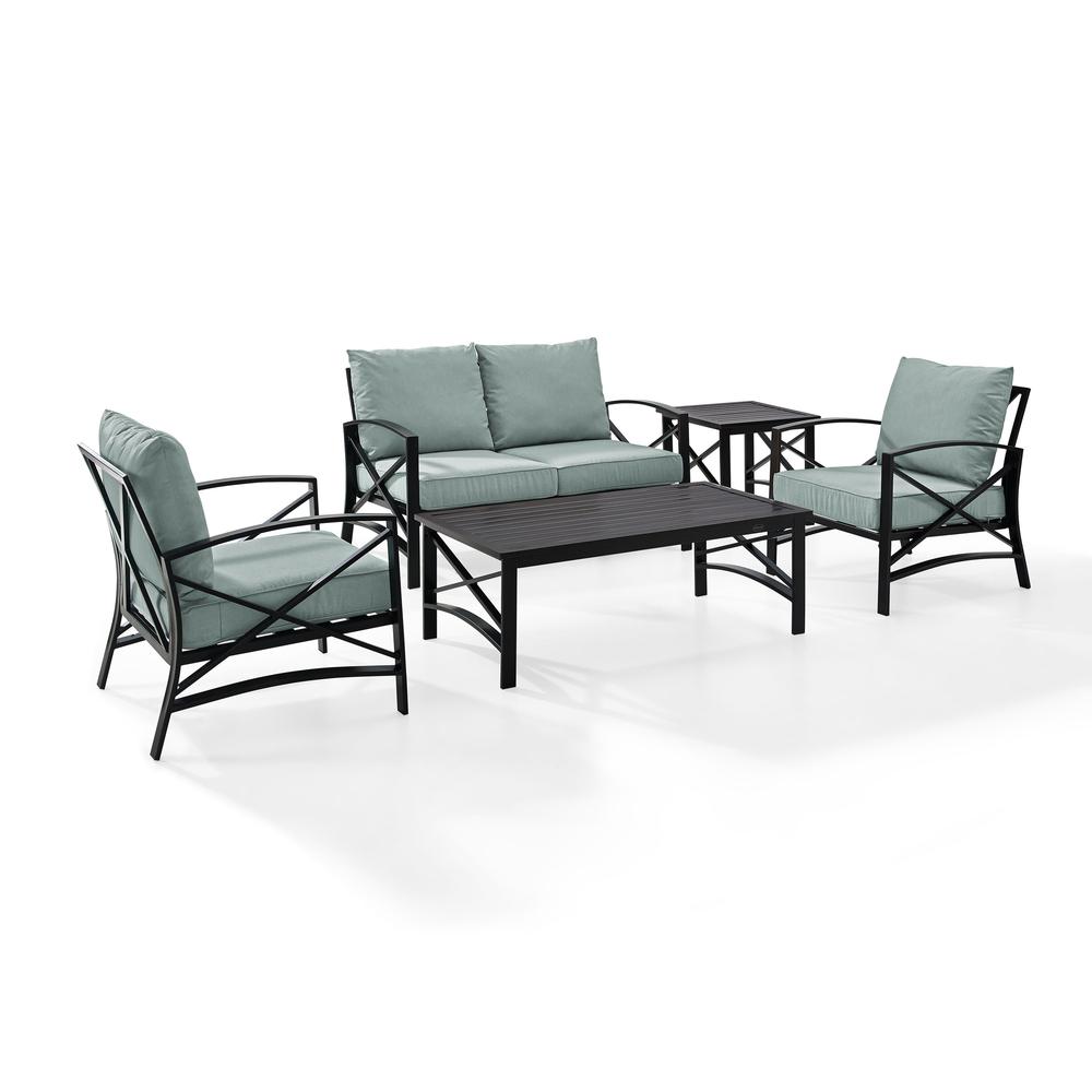 Kaplan 5Pc Outdoor Loveseat Patio Furniture Set