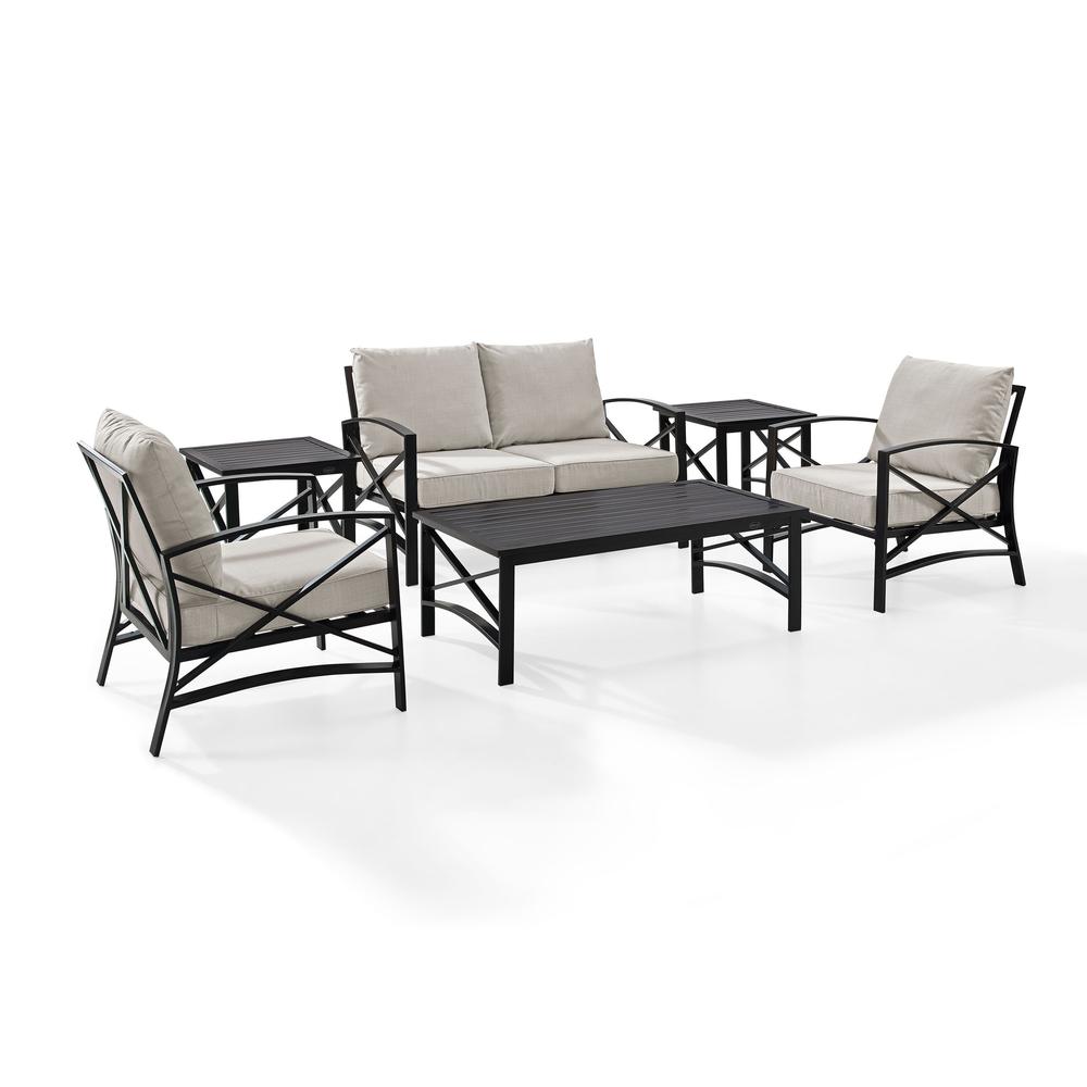 Kaplan 6Pc Outdoor Loveseat Patio Furniture Set