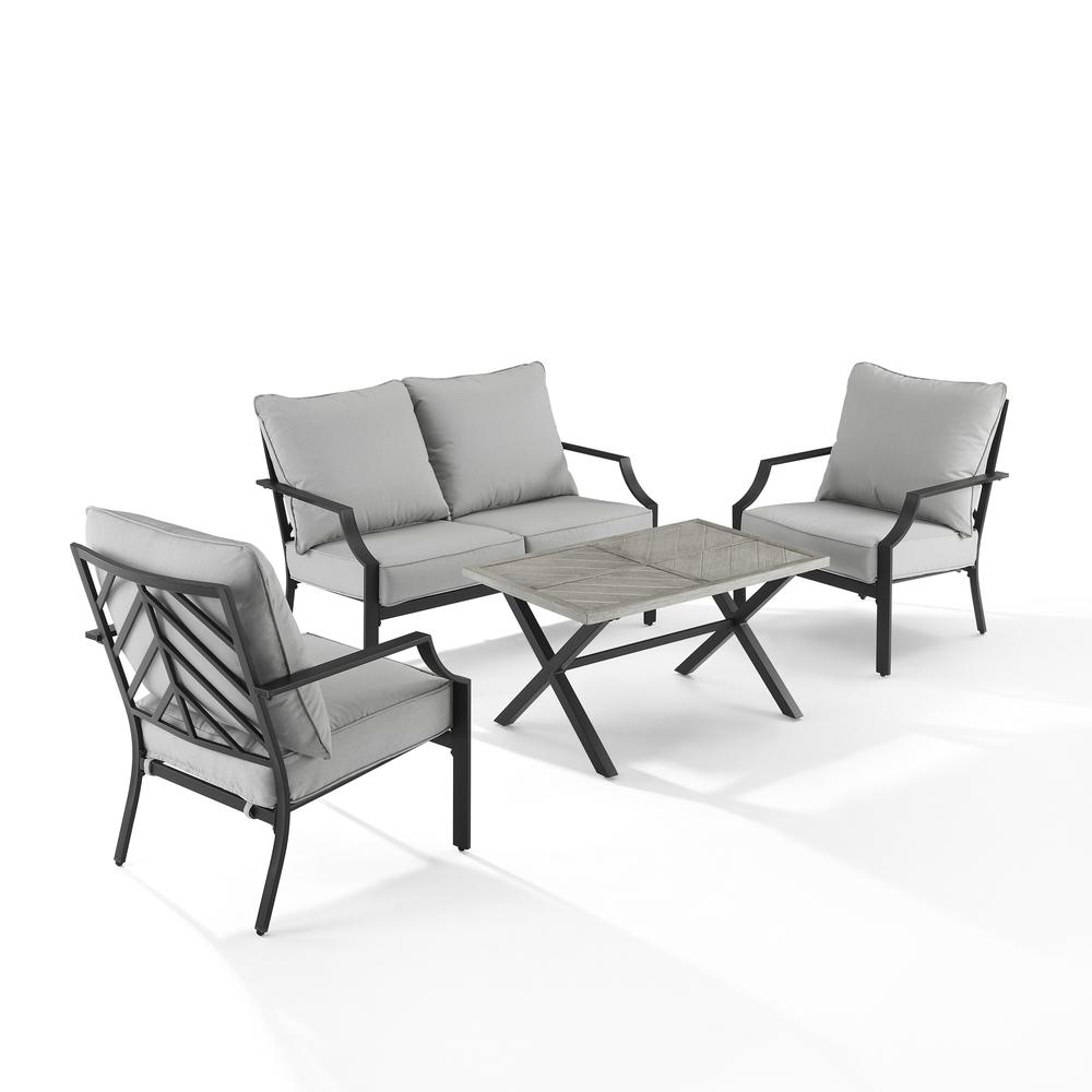 Otto 4Pc Outdoor Loveseat Patio Furniture Set