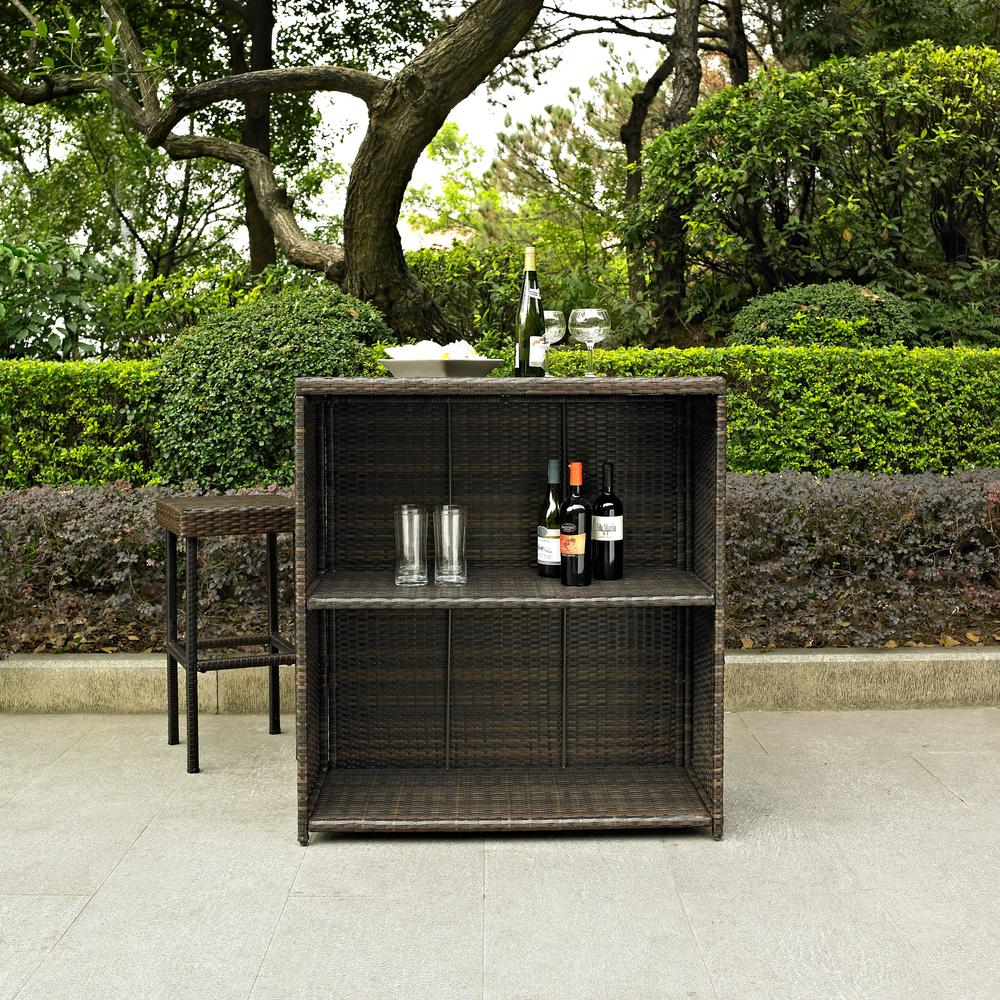 Palm Harbor 3Pc Wicker Outdoor Bar Set