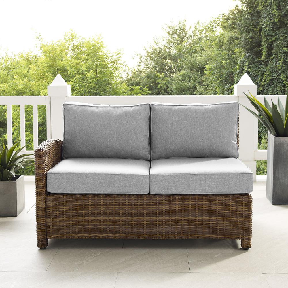 Bradenton Wicker Outdoor Sectional Left Side Loveseat