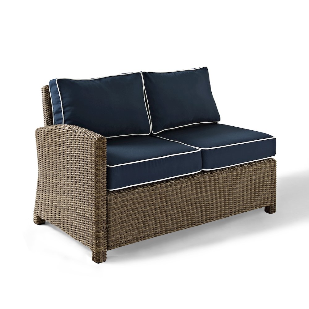 Bradenton Wicker Outdoor Sectional Left Side Loveseat