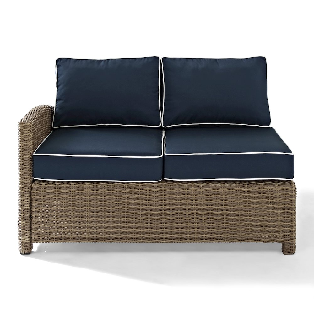 Bradenton Wicker Outdoor Sectional Left Side Loveseat