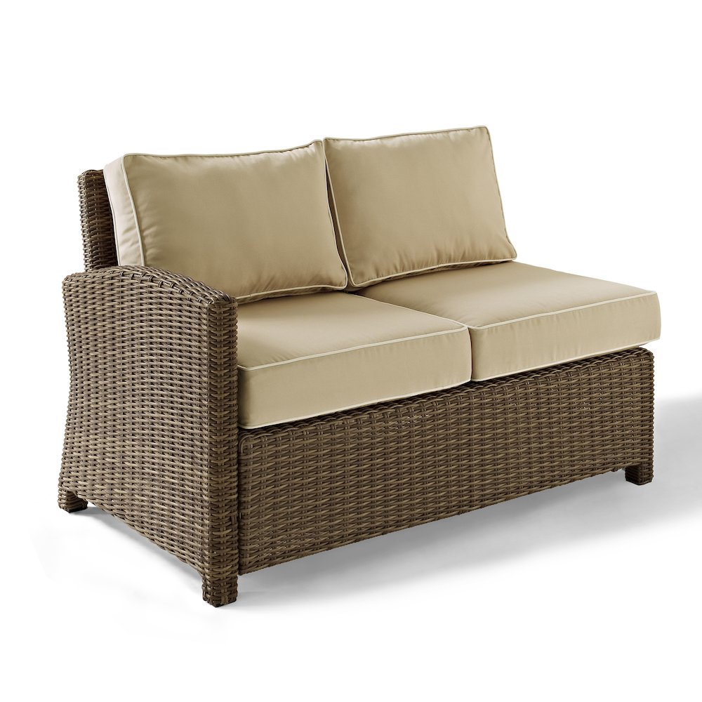 Bradenton Wicker Outdoor Sectional Left Side Loveseat