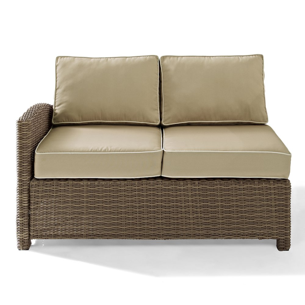 Bradenton Wicker Outdoor Sectional Left Side Loveseat