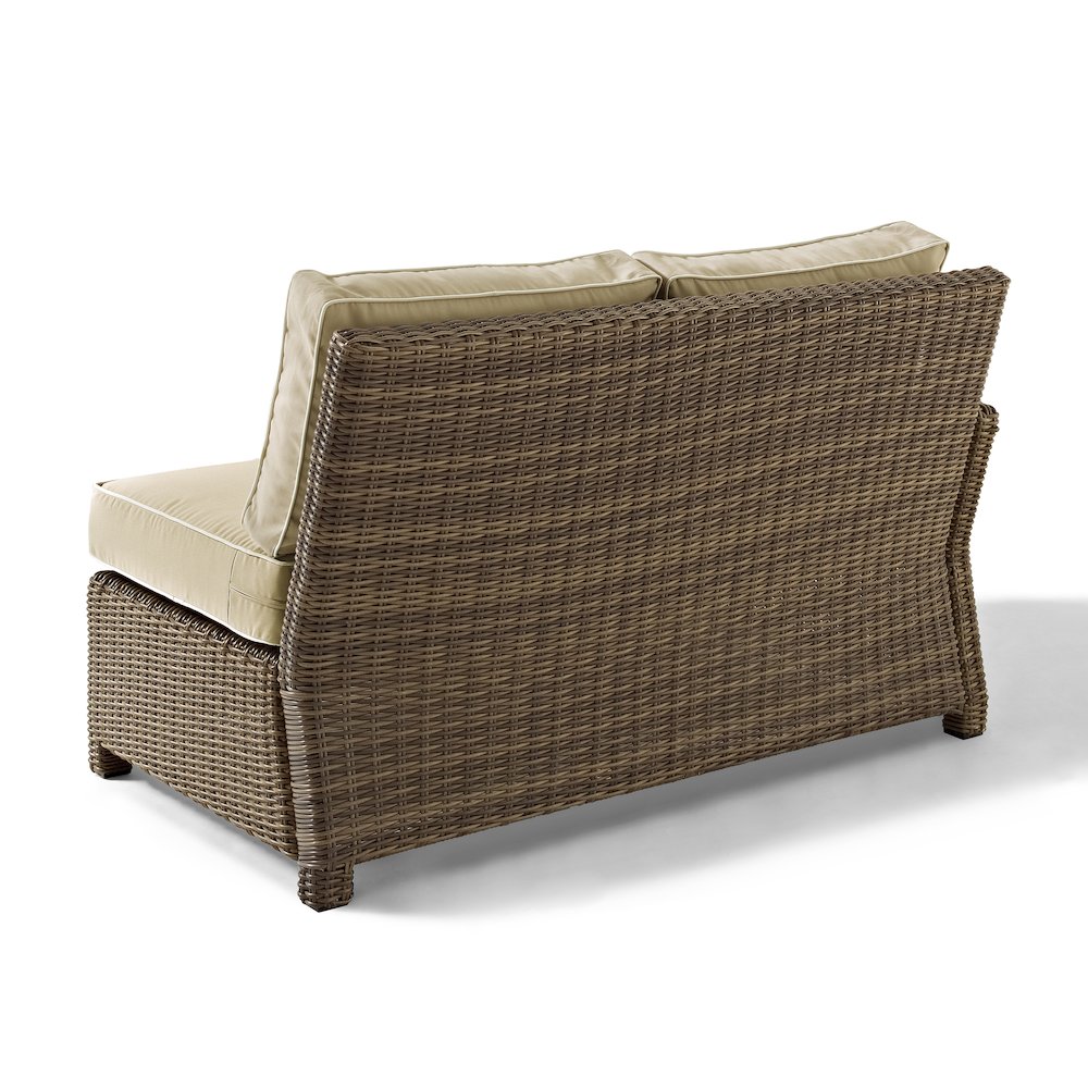 Bradenton Wicker Outdoor Sectional Left Side Loveseat