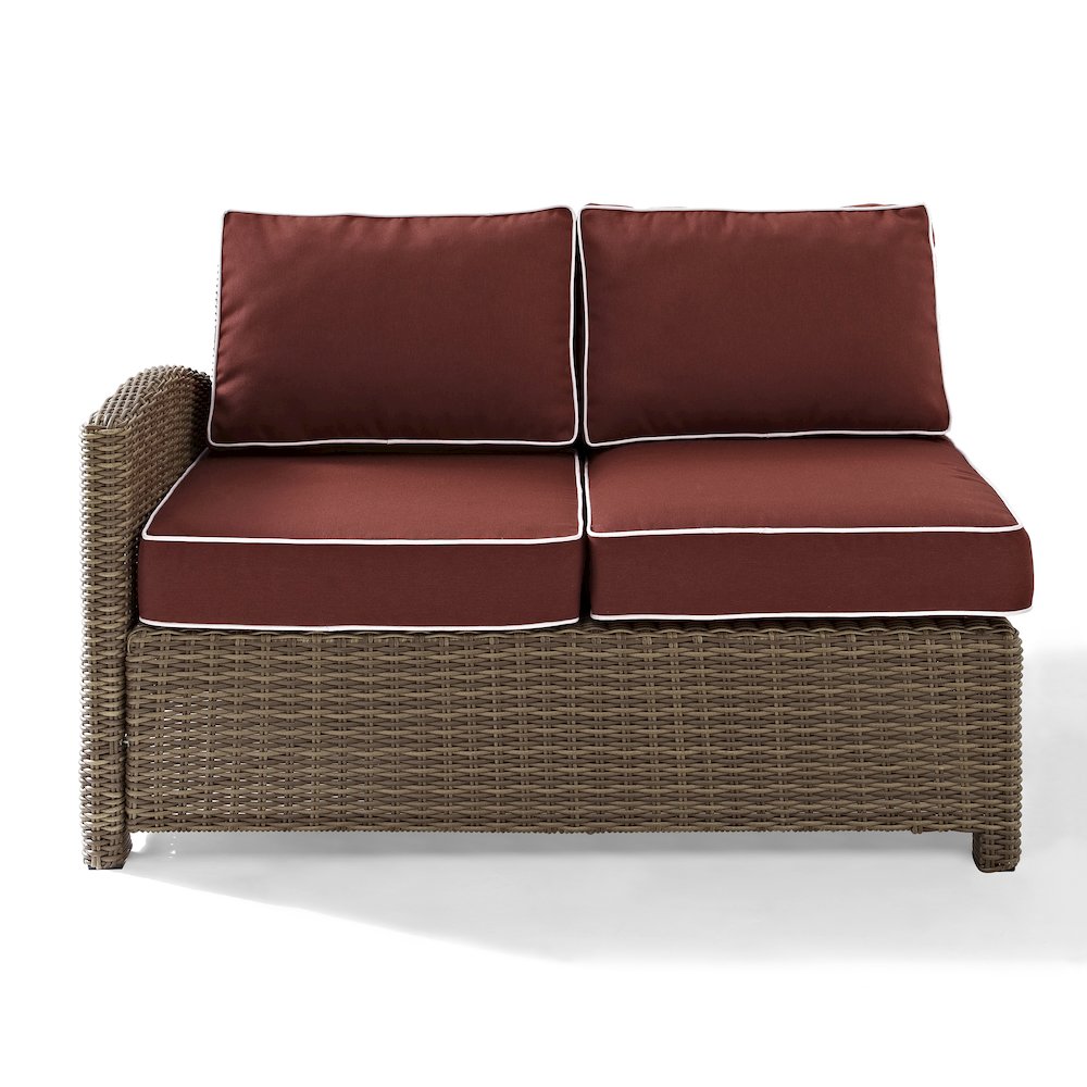 Bradenton Wicker Outdoor Sectional Left Side Loveseat