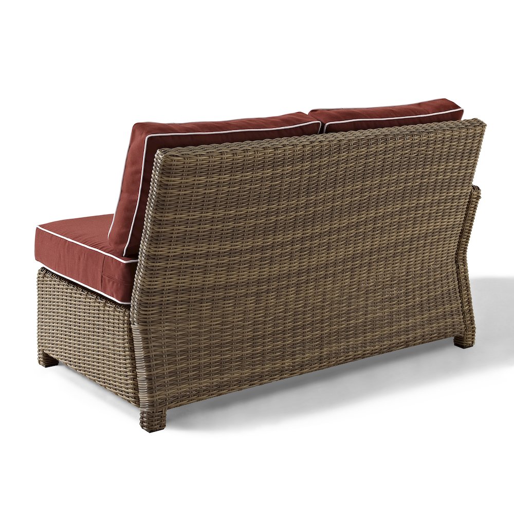 Bradenton Wicker Outdoor Sectional Left Side Loveseat