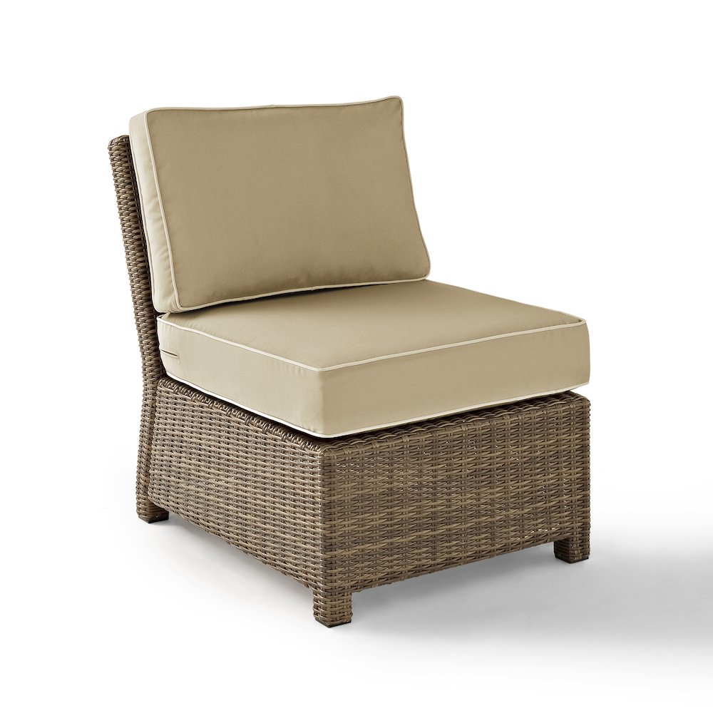 Bradenton Wicker Armless Outdoor Sectional Chair