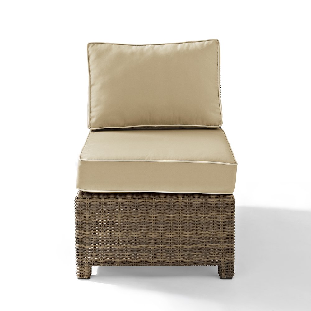 Bradenton Wicker Armless Outdoor Sectional Chair