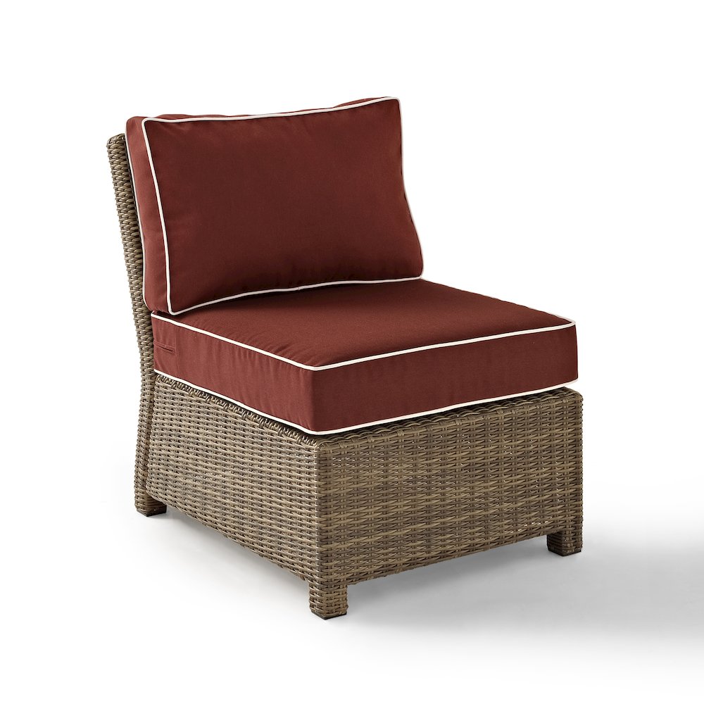 Bradenton Wicker Armless Outdoor Sectional Chair