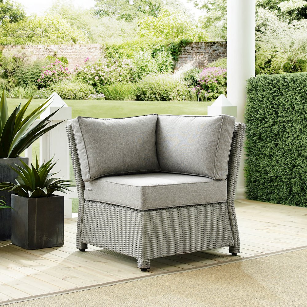 Bradenton Wicker Corner Outdoor Sectional Chair