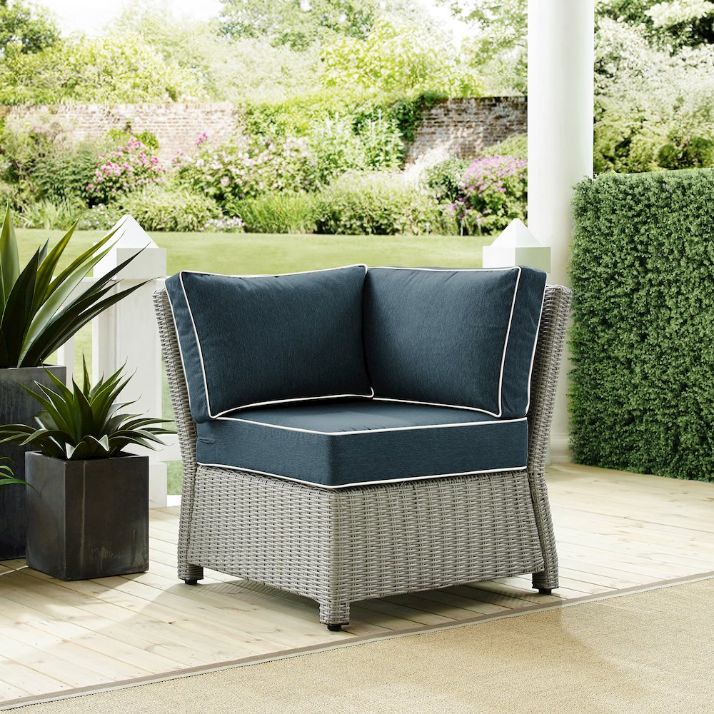 Bradenton Wicker Corner Outdoor Sectional Chair