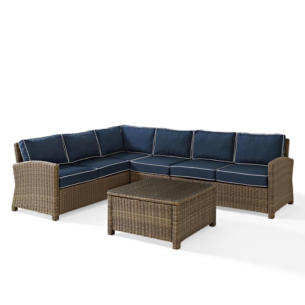 Bradenton 5Pc Wicker Outdoor Sectional Patio Furniture Set