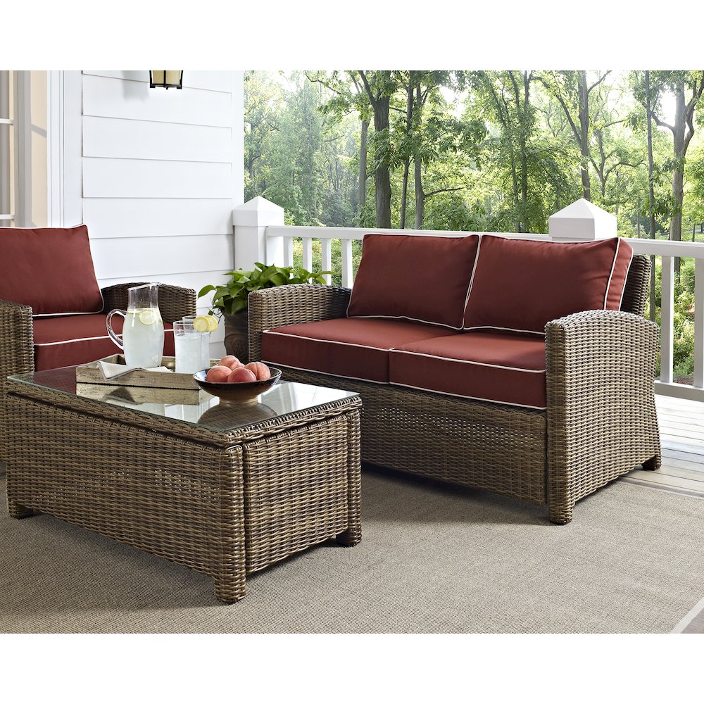 Bradenton Wicker Outdoor Loveseat