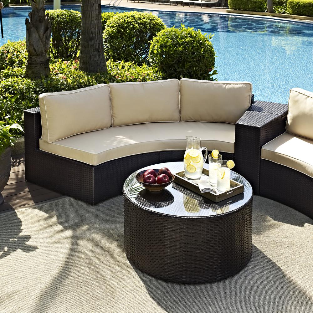 Catalina 2Pc Wicker Outdoor Sectional Patio Furniture Set