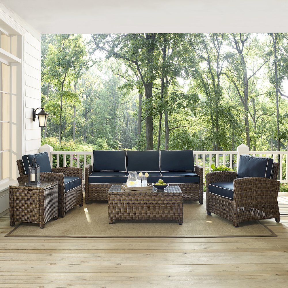 Bradenton 5Pc Wicker Outdoor Sofa Patio Furniture Set