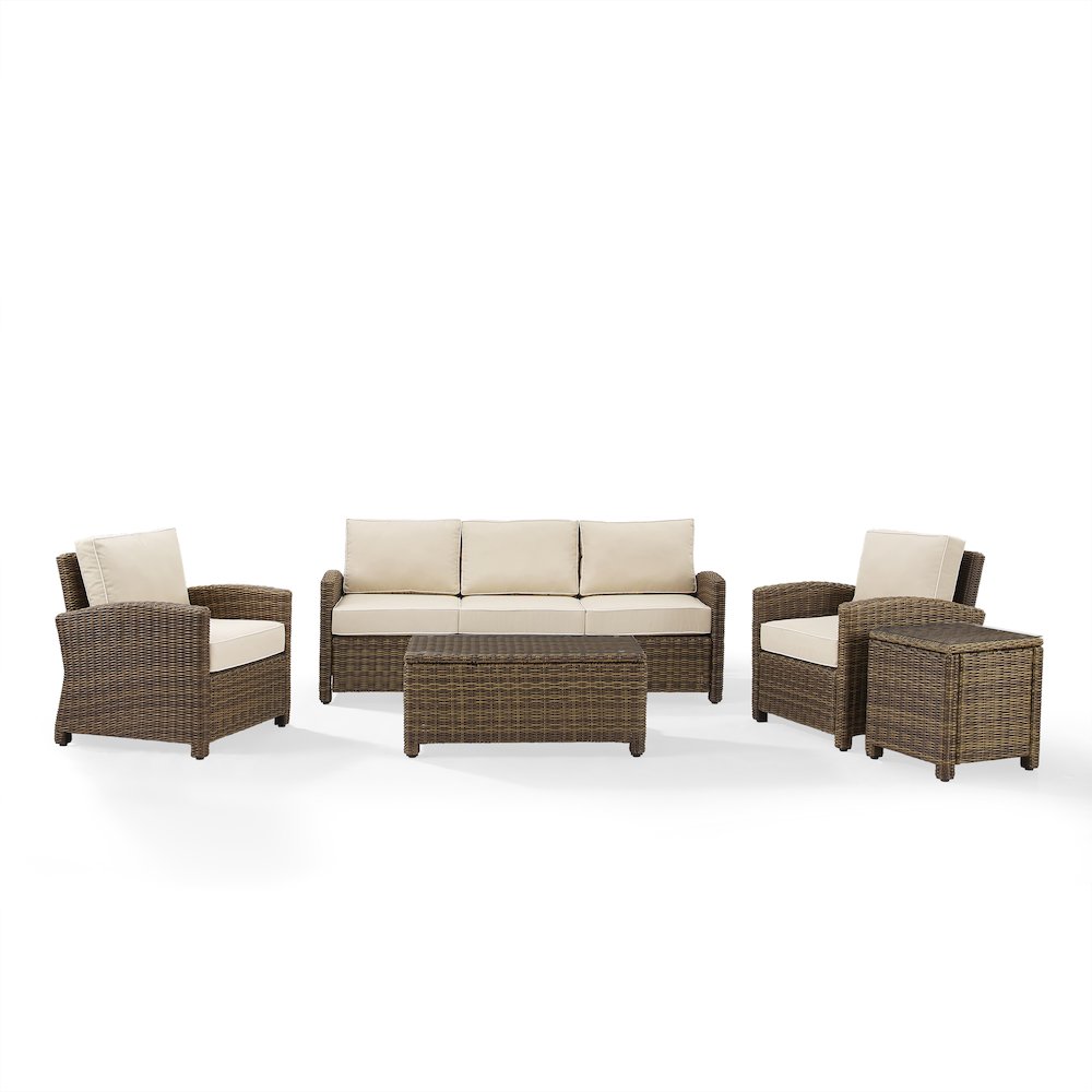 Bradenton 5Pc Wicker Outdoor Sofa Patio Furniture Set