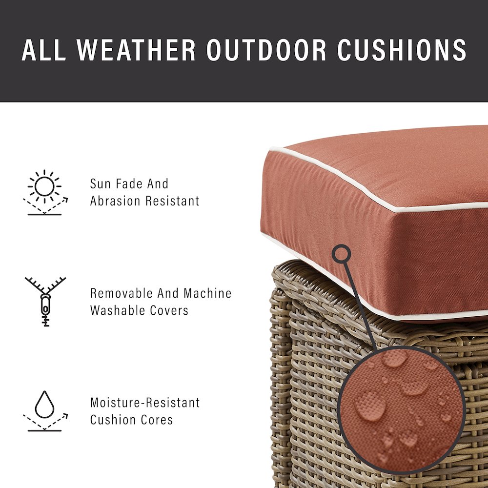 Bradenton 5Pc Wicker Outdoor Sofa Patio Furniture Set