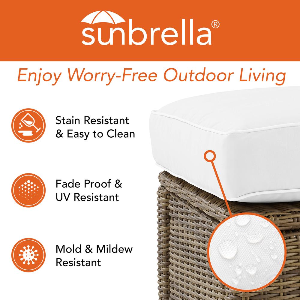 Bradenton Wicker Outdoor Chaise Lounge – Sunbrella