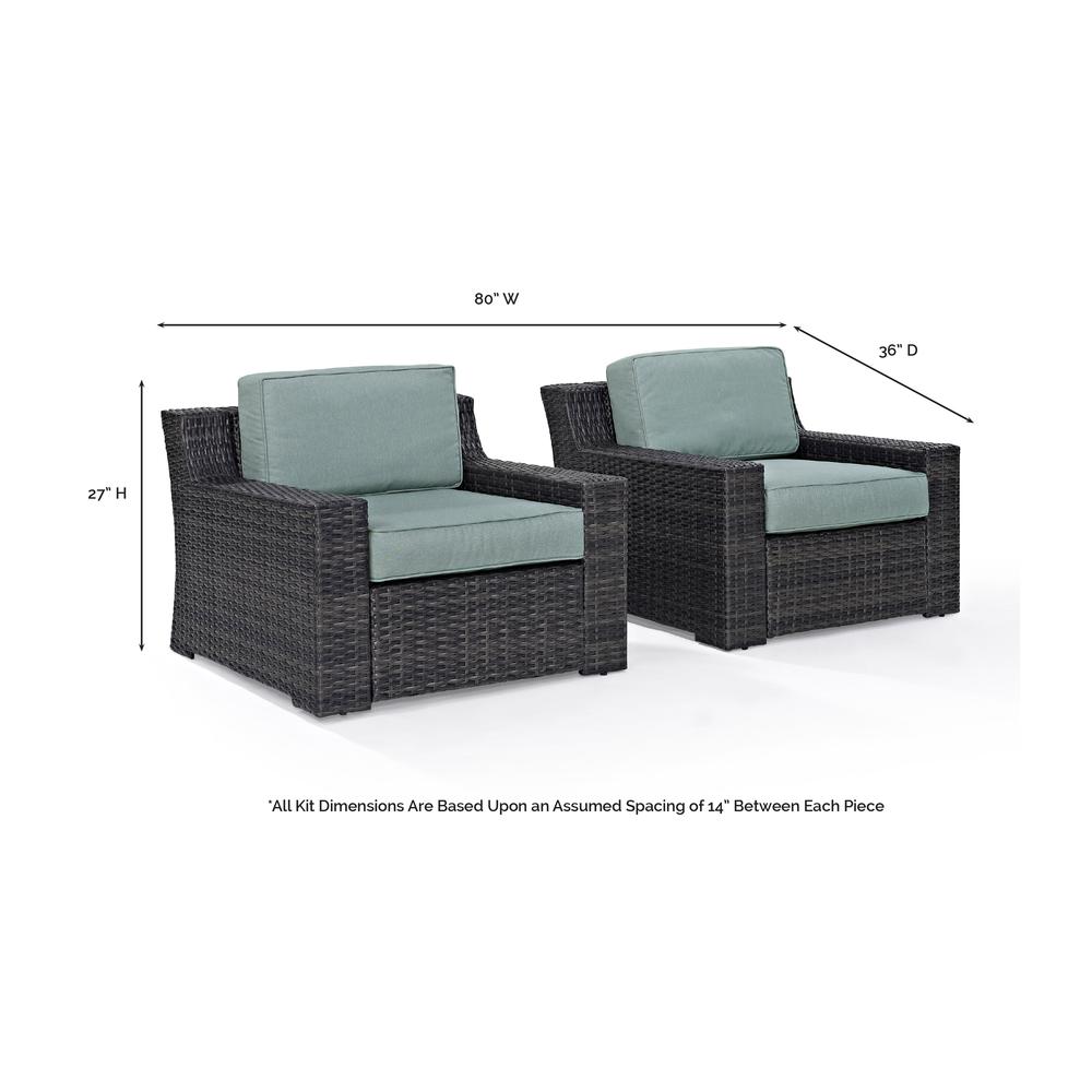 Beaufort 2Pc Wicker Outdoor Chair Set