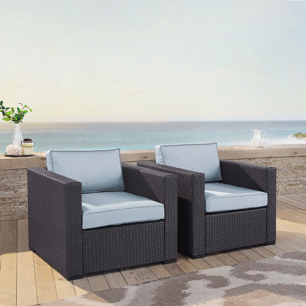 Biscayne 2Pc Wicker Outdoor Chair Set