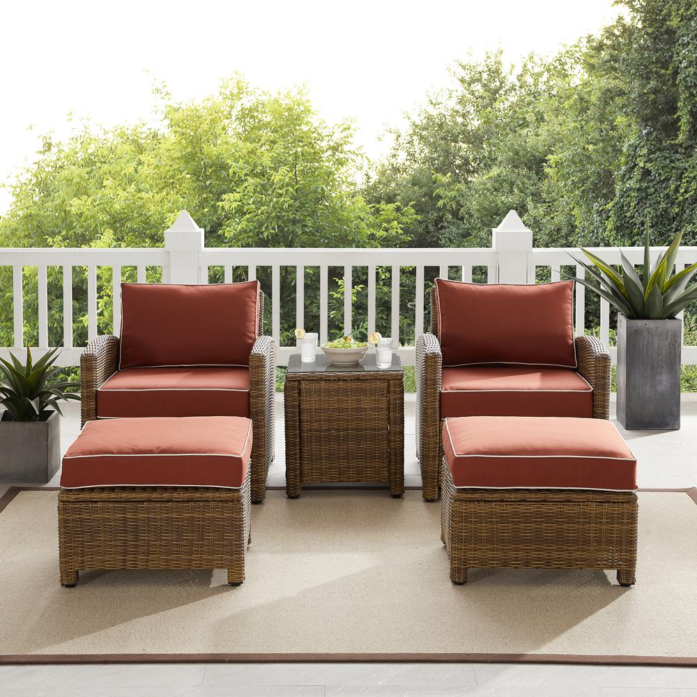 Bradenton 5Pc Wicker Outdoor Chair Set