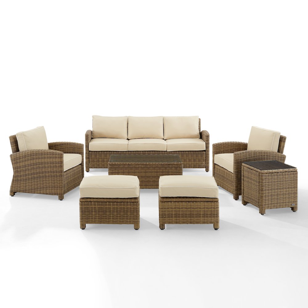 Bradenton 7Pc Wicker Outdoor Sofa Patio Furniture Set