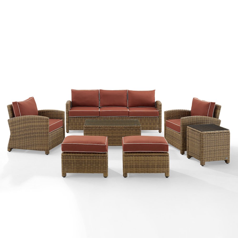 Bradenton 7Pc Wicker Outdoor Sofa Patio Furniture Set