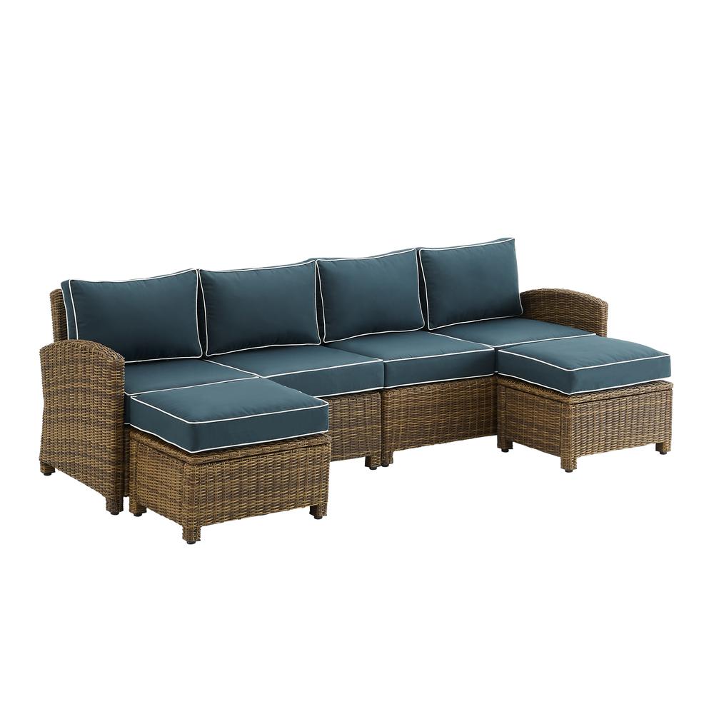 Bradenton 4Pc Wicker Outdoor Sectional Patio Furniture Set