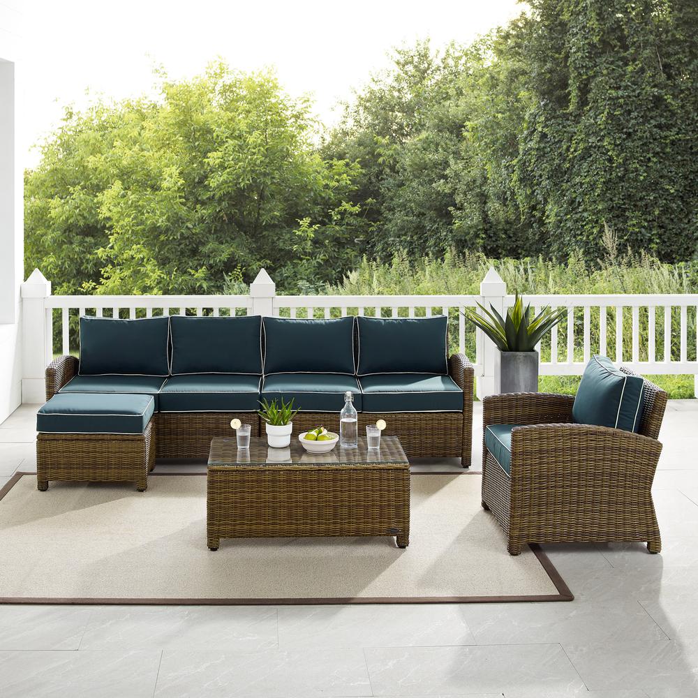 Bradenton 5Pc Wicker Outdoor Sectional Patio Furniture Set