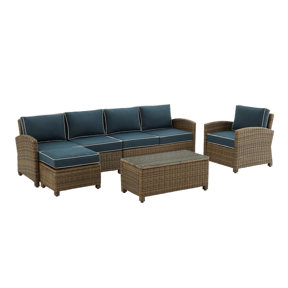 Bradenton 5Pc Wicker Outdoor Sectional Patio Furniture Set