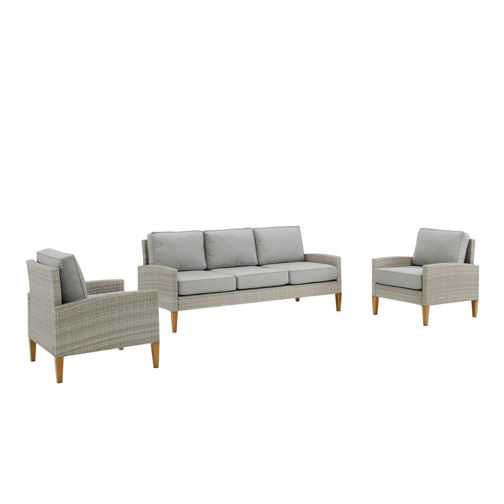 Capella 3Pc Wicker Outdoor Sofa Patio Furniture Set