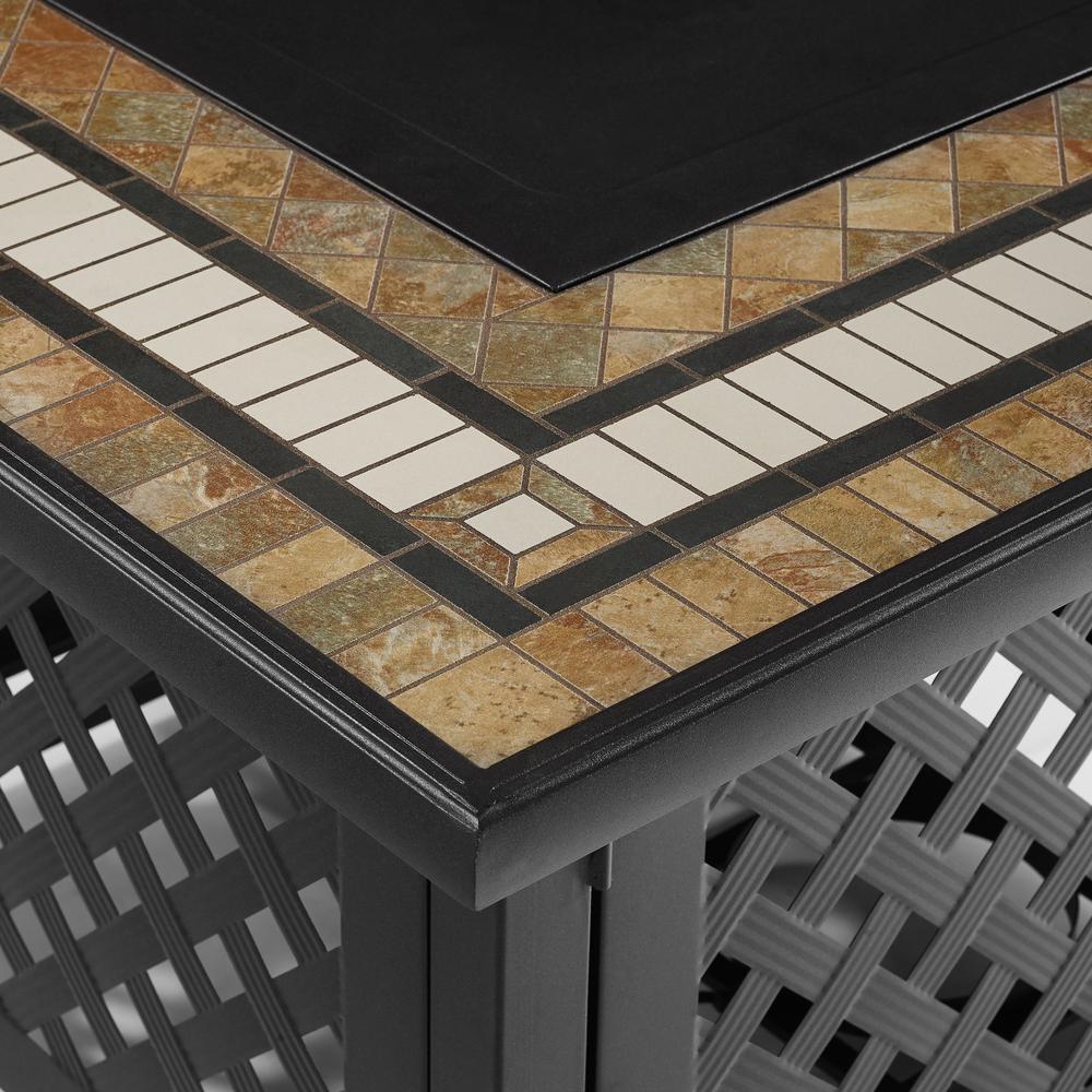 Bradenton 5Pc Wicker Outdoor Chair Set W/ Fire Table