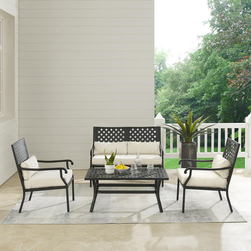 Alistair 4Pc Outdoor Loveseat Patio Furniture Set
