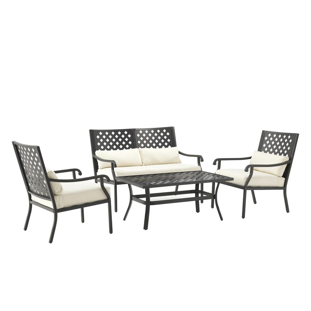 Alistair 4Pc Outdoor Loveseat Patio Furniture Set