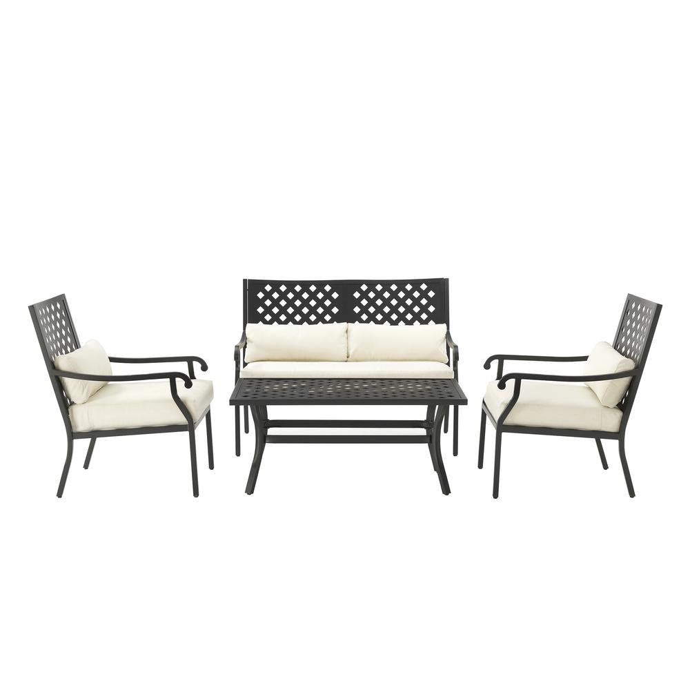 Alistair 4Pc Outdoor Loveseat Patio Furniture Set
