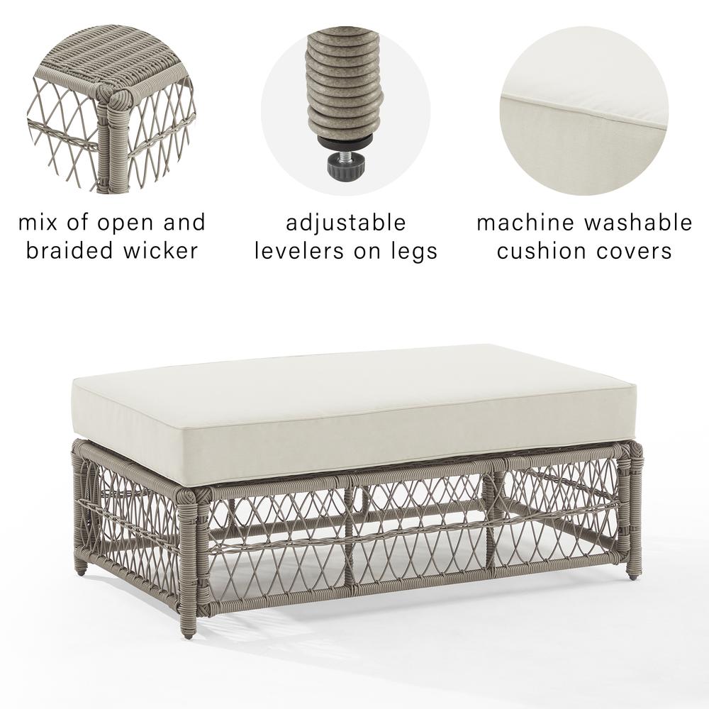 Thatcher Wicker Outdoor Coffee Table Ottoman