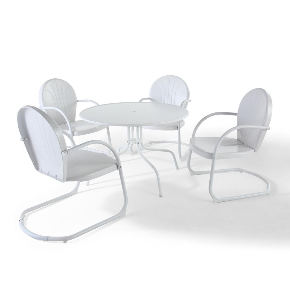 Griffith 5Pc Round Retro Outdoor Dining Set