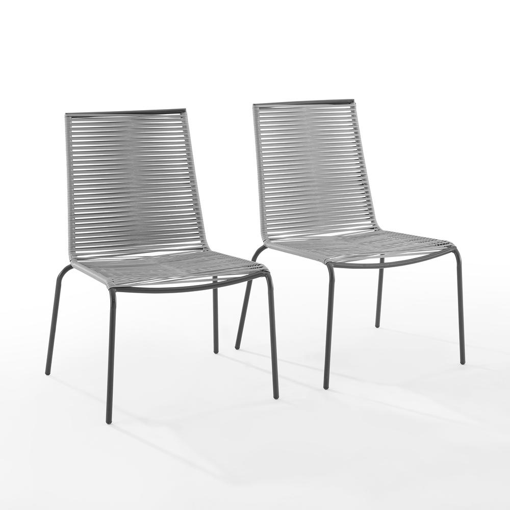 Fenton 2Pc Stackable Wicker Outdoor Chair Set