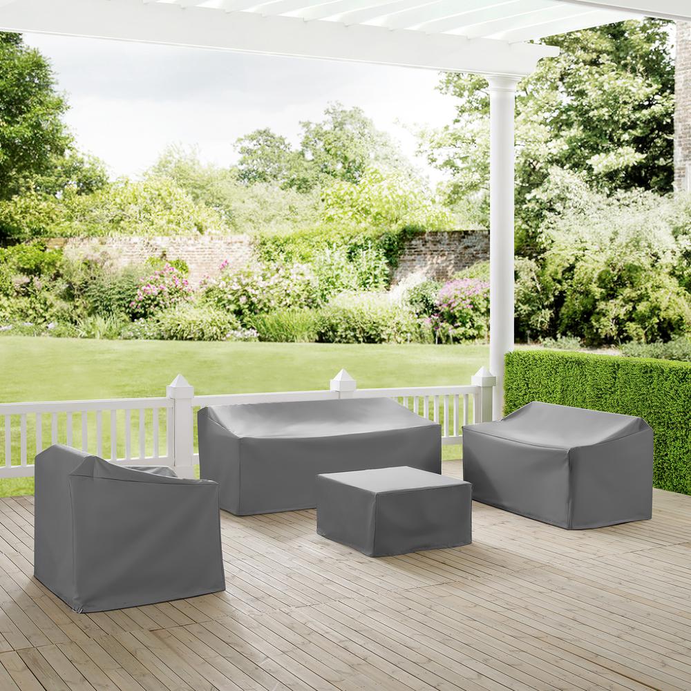 4Pc Outdoor Sectional Furniture Cover Set